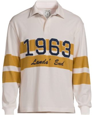 Men's Long Sleeve Rugged Rugby Embroidered Polo