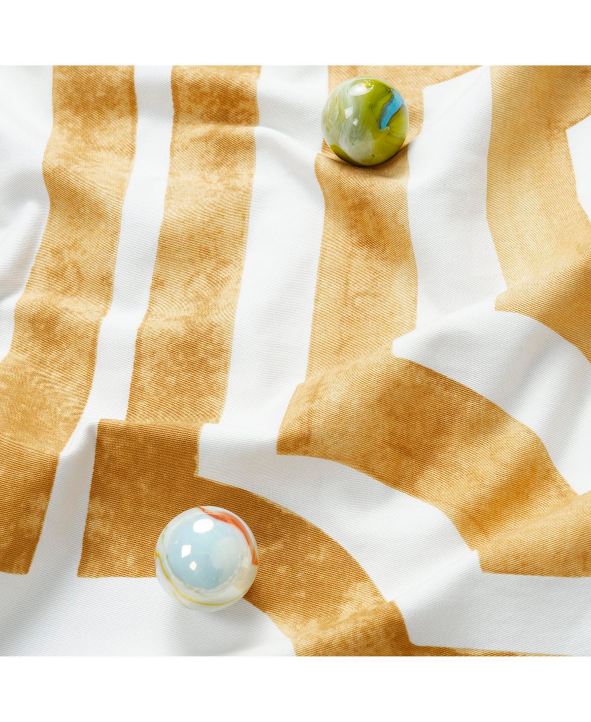 Half Price Drapes Mecca Gold Geometric Printed Cotton Room Darkening Curtain