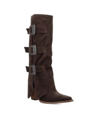 Women's Buckle Bunny Suede Leather Boot