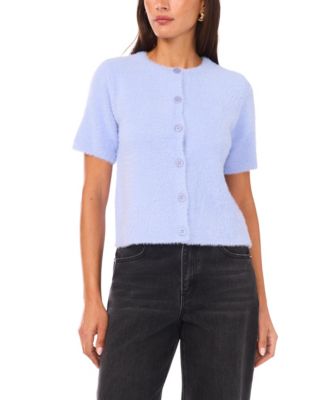 1.STATE - Women's Eyelash Short Sleeve Cardigan