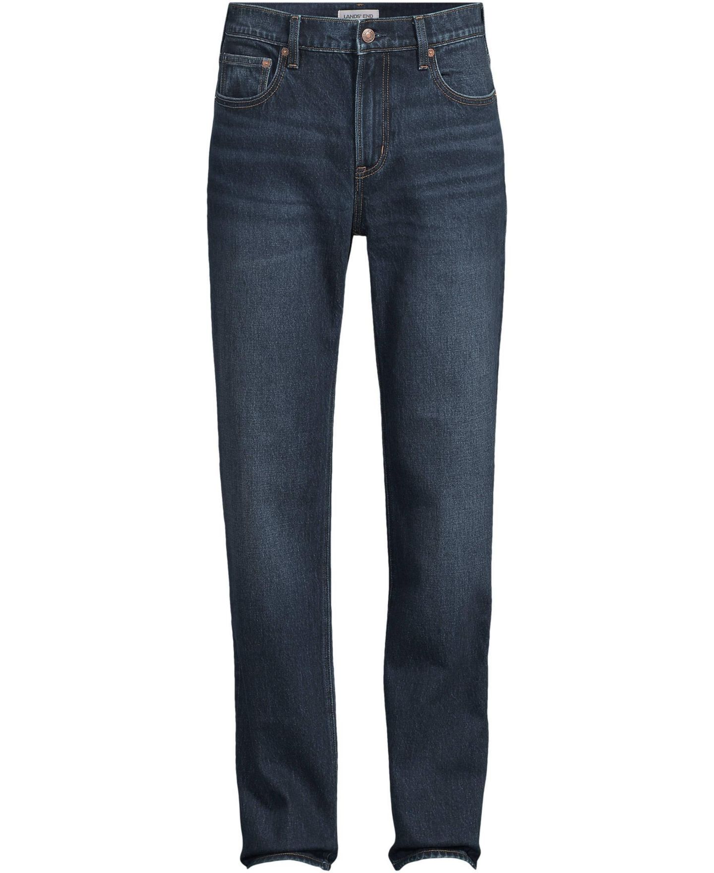 Мужские джинсы Lands' End Stretch Easy Classic Fit Jean, цвет: Тёмный варёный — фото 3