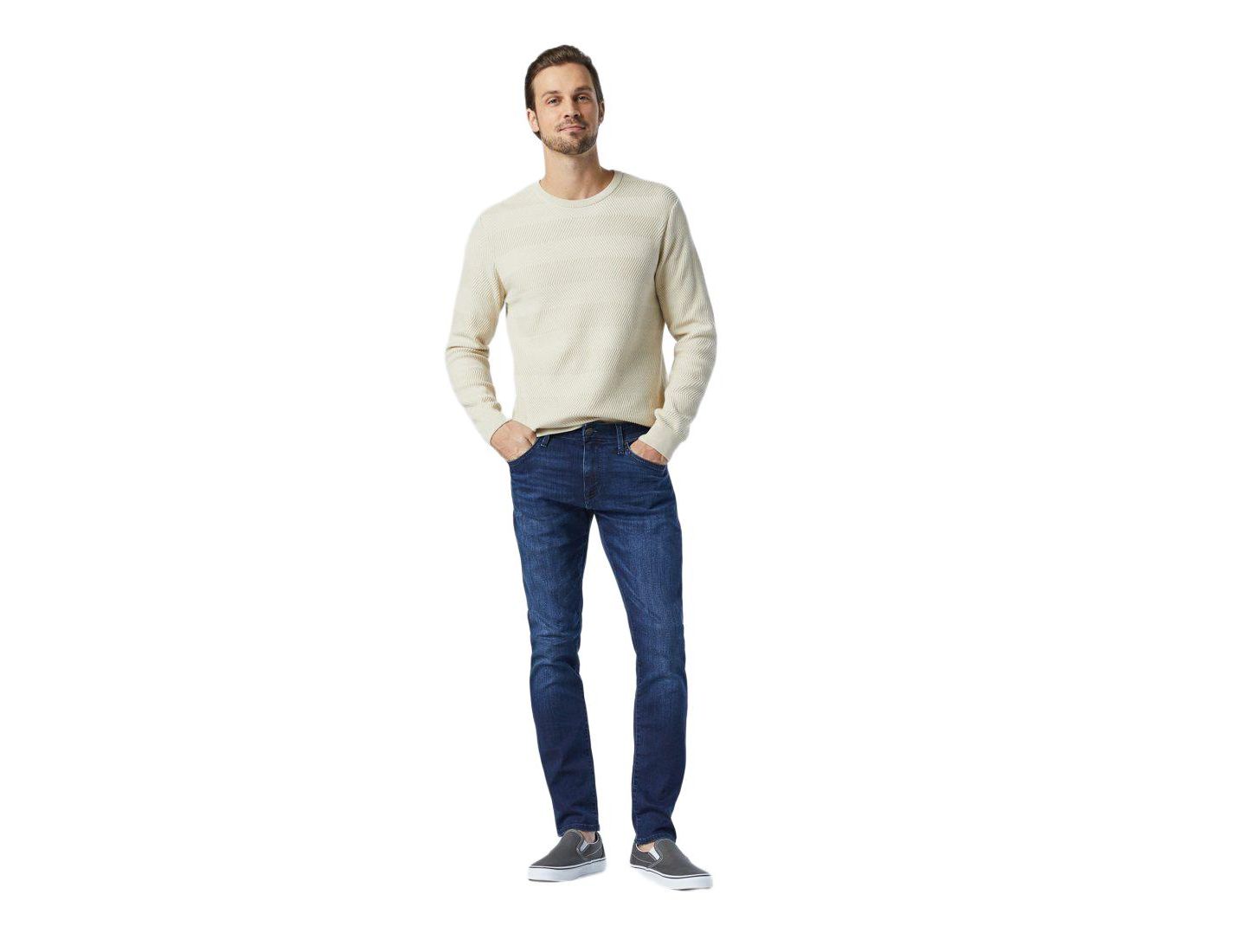 Мужские джинсы Mavi Jeans Jake Regular Rise Skinny Leg In Dark Tonal Nashville — фото 2