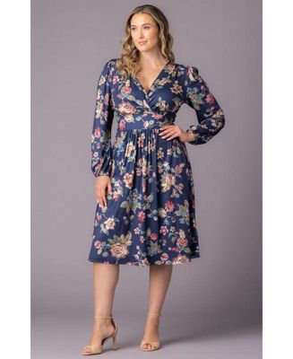 Plus Size Diana Long Sleeve Midi Dress