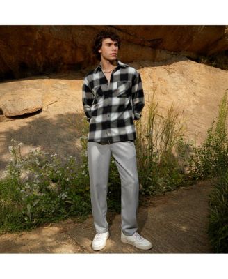 Men's Onyx Black Tartan Utility Shacket