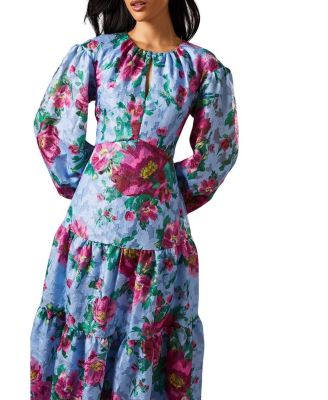 Women's Printed Jacquard Volume Dress