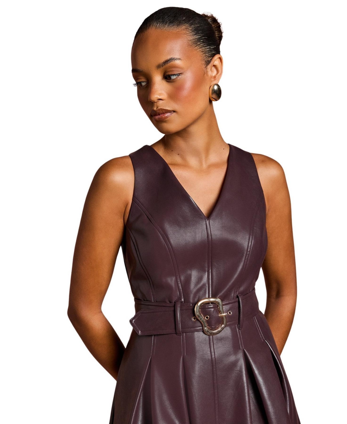 Coast Women's V Neck Sleeveless Dress