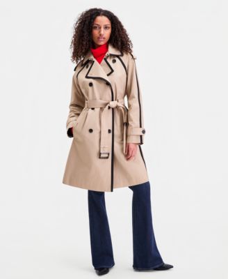 Women's Double-Breasted Belted Trench Coat