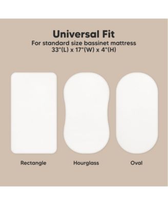 Bassinet Sheet for Baby Girls, Boys, 2-Pack Soothe Bassinet Fitted Sheets, Bedside Bassinet Mattress Sheet