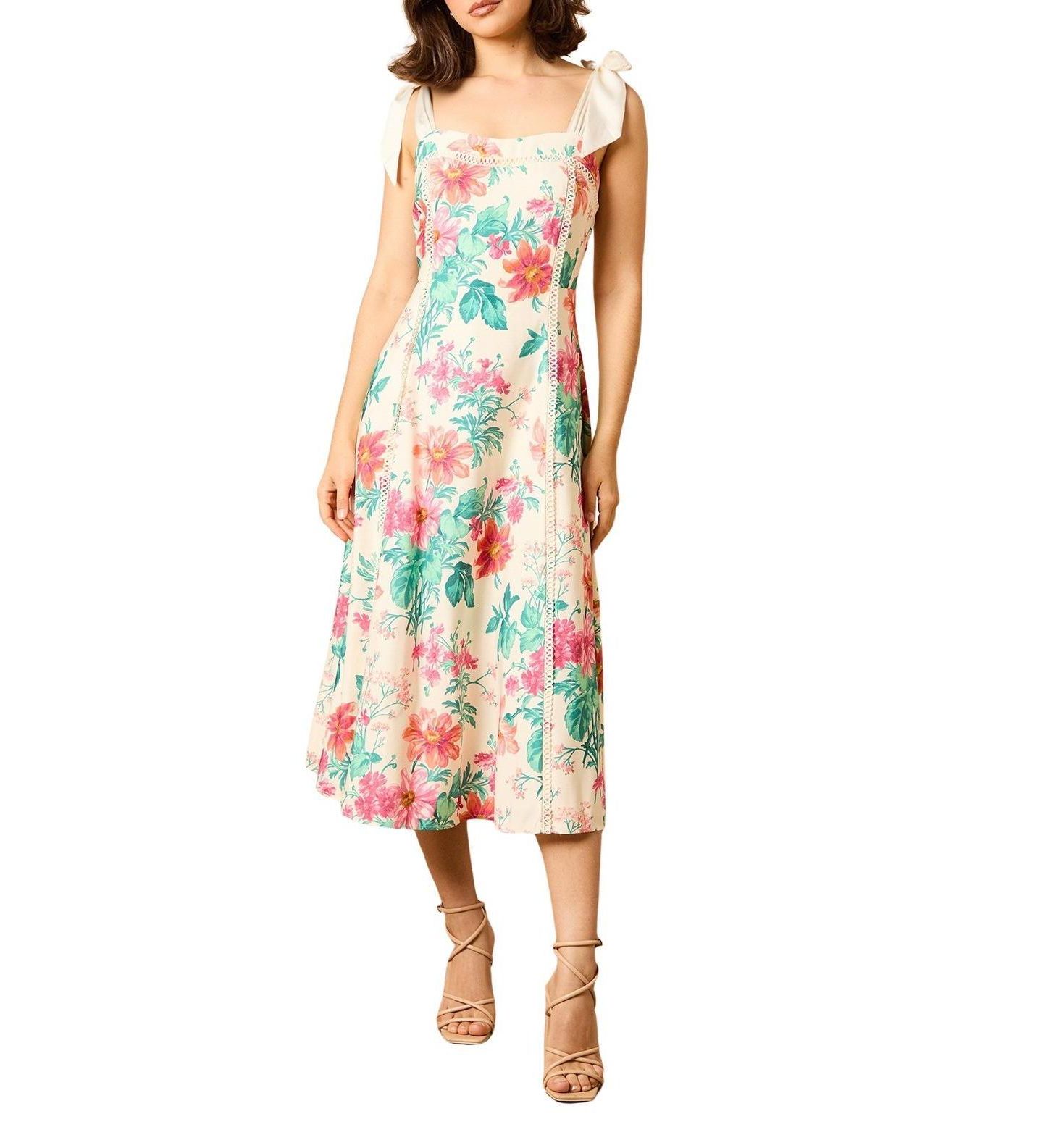 Женское платье Oasis Bow Strap Midi Prom, цвет: Разноцветный — фото 6