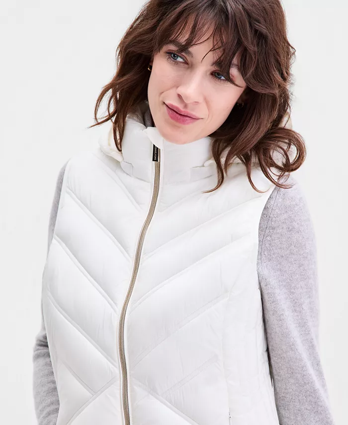 Women's Hooded Puffer Vest - thumbnail 5
