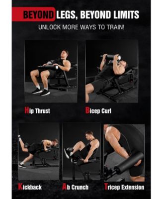 Leg Extension & Curl Machine - Adjustable 2-in-1 Cable System for Home Gym