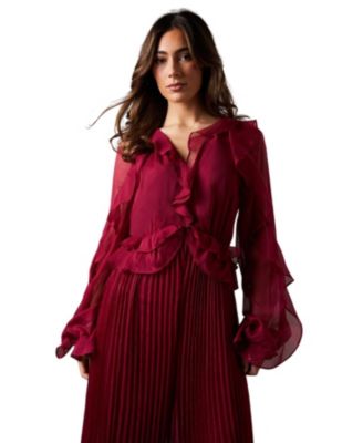 Women's Soft Chiffon Frill Jumpsuit