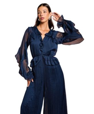 Women's Soft Chiffon Frill Jumpsuit