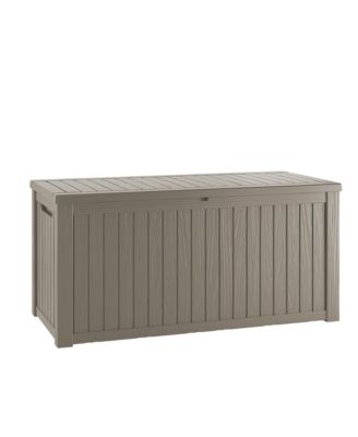 180 gal Patio Waterproof Resin Deck Box Lockable Outdoor Storage Garden Tools