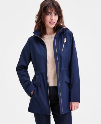 Petite Zip Front Anorak Coat