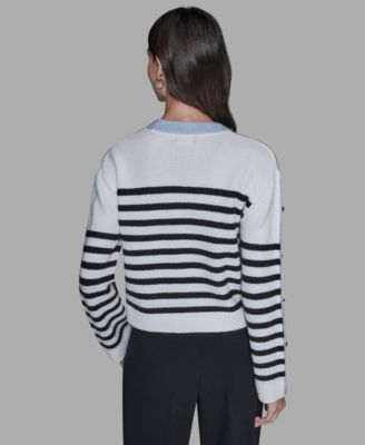 Women's Contrast Trim Pull-On Sweater