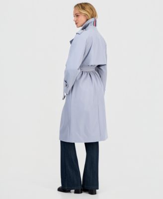 Petite Double-Breasted Belted Trench Coat