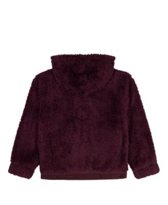 Girls' 7-16 Minky Loose-Fit Zip-Up Hoodie