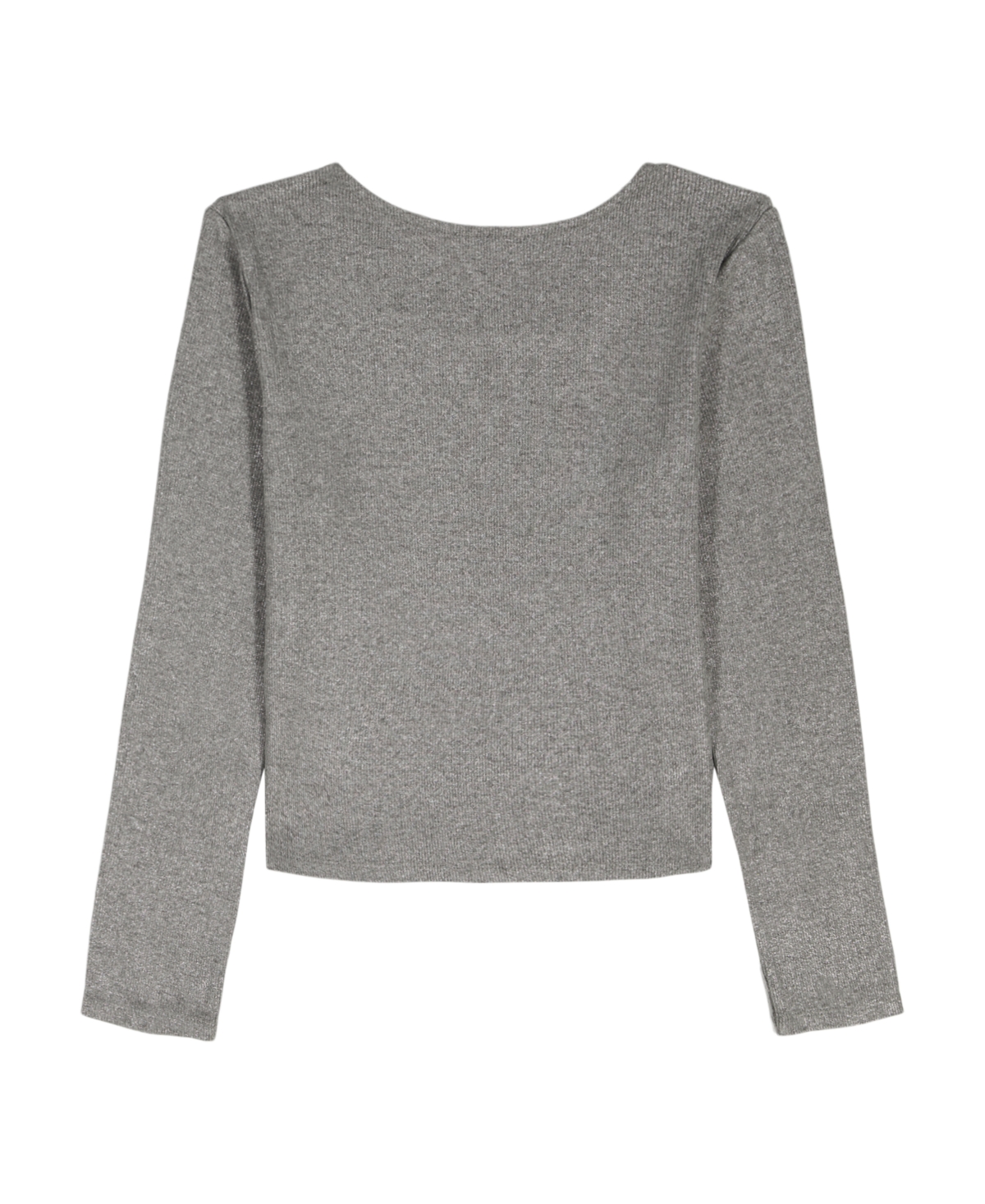 Calvin Klein Girls 7-16 Metallic Printed Ribbed Square Neck Shirt