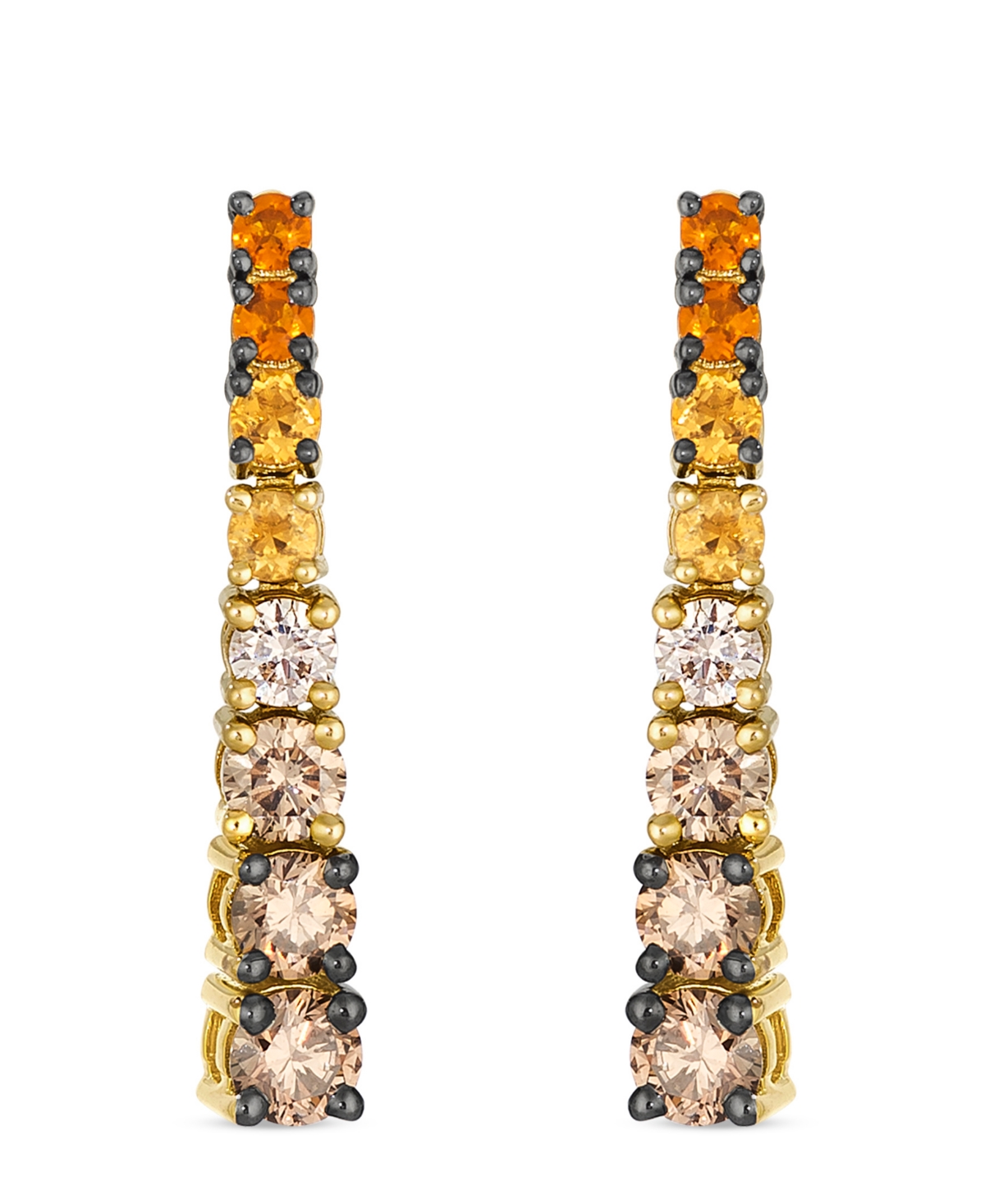 Le Vian Diamond (0.62 ct. t.w.) and citrine ombre (0.18 ct. t.w.) Earrings in 14K Honey Gold
