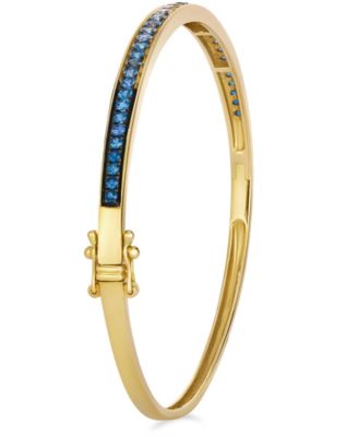 White Sapphire (0.17 ct. t.w.) and Sapphire Ombres (0.97 ct. t.w.) Bracelet in 14k Honey Gold