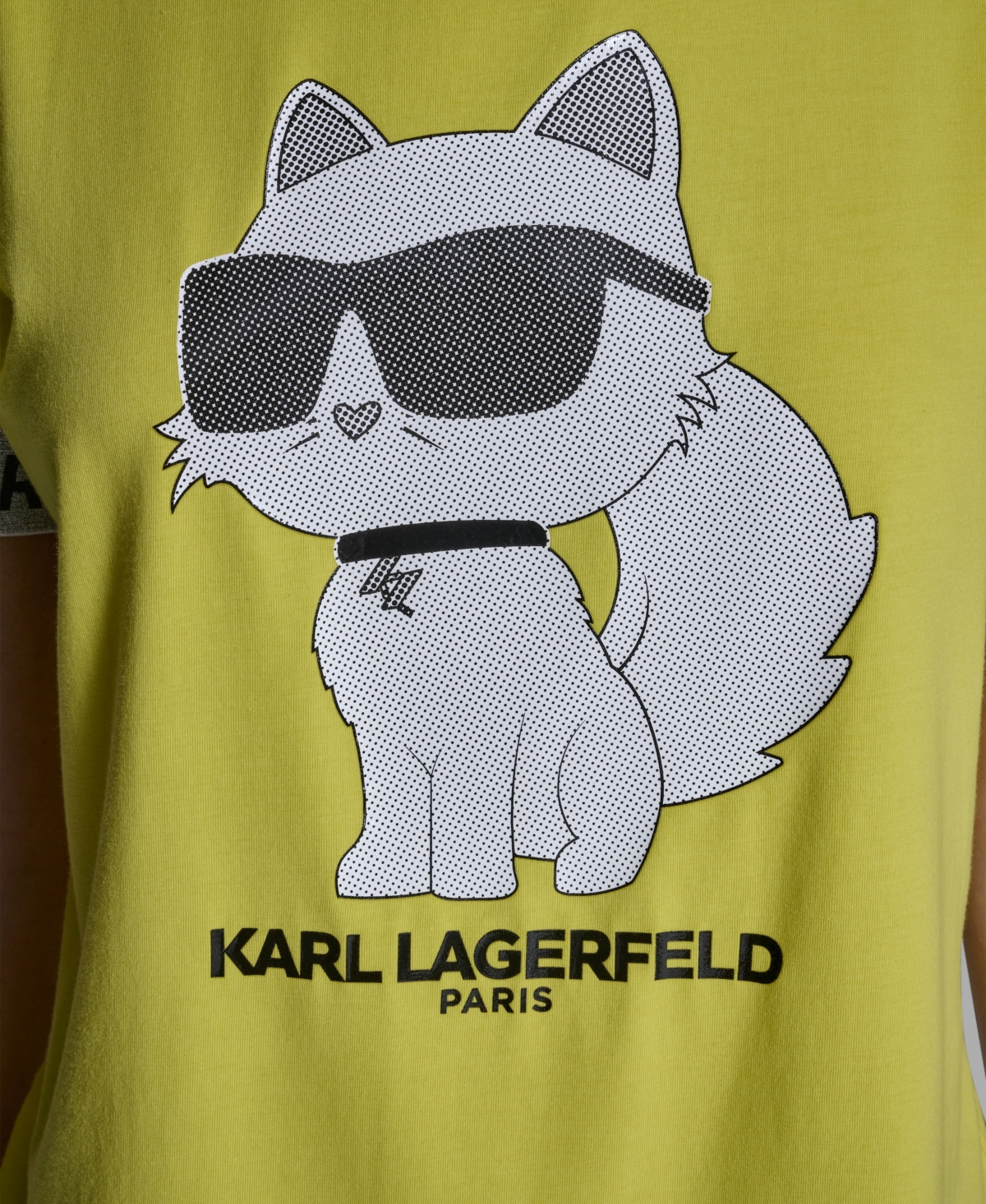 Karl Lagerfeld Women's Choupette Printed Short-sleeve T-shirt In Yellow