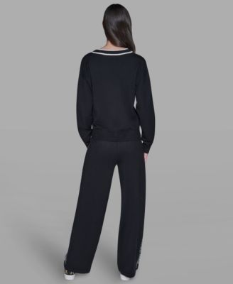 Women's Logo Tape V-Neck Sweater