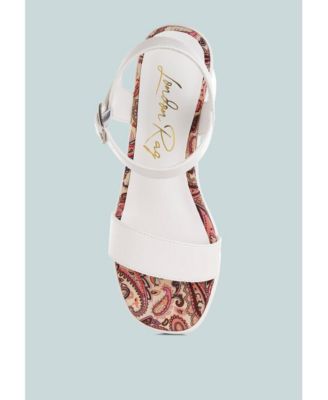 Womens Kolata Faux Leather Pin Buckle Platform Heels