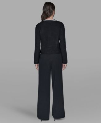 Women's Contrast Trim Pull-On Sweater