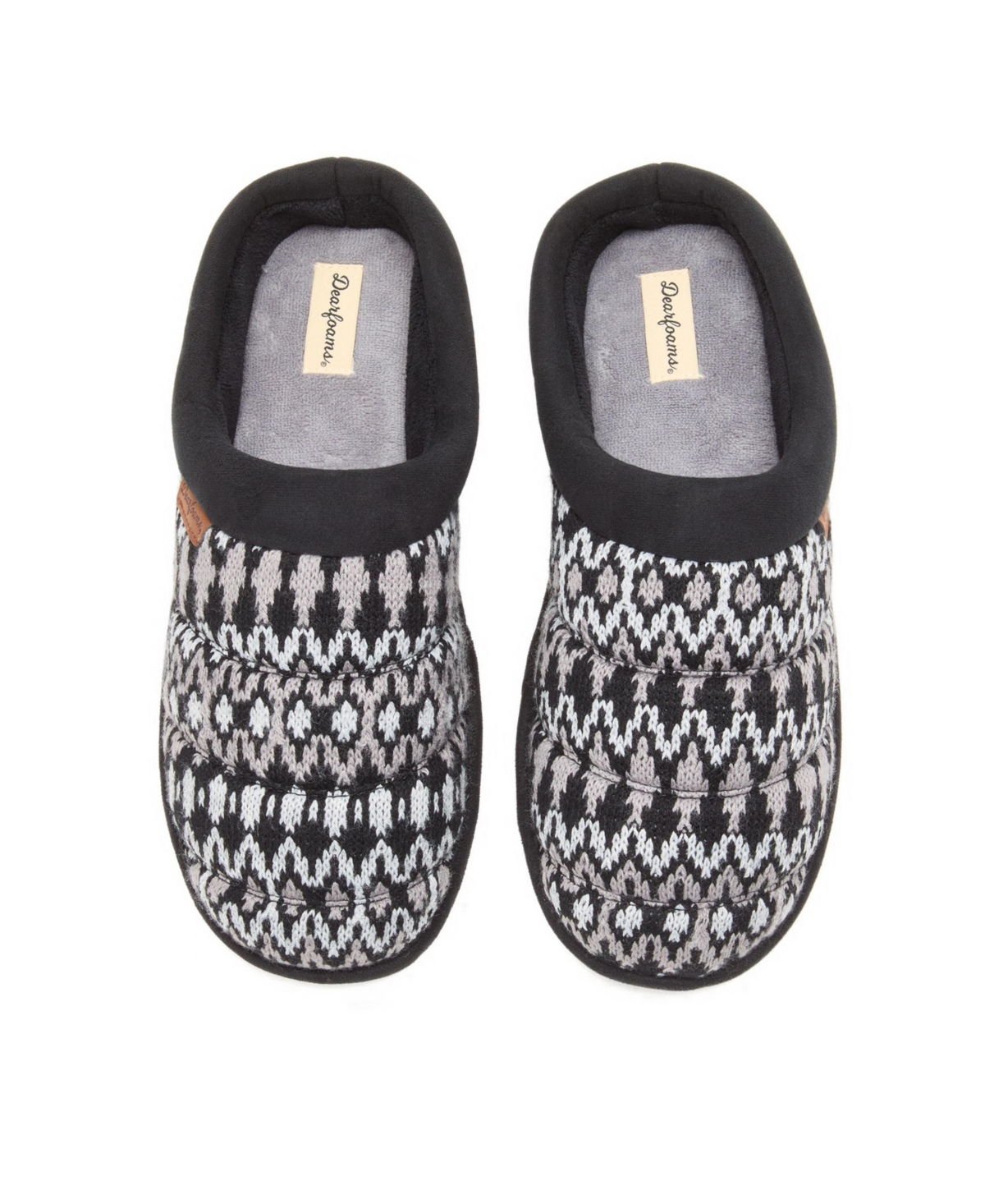 Dearfoams Men's Asher Marled Knit Clog House Slipper
