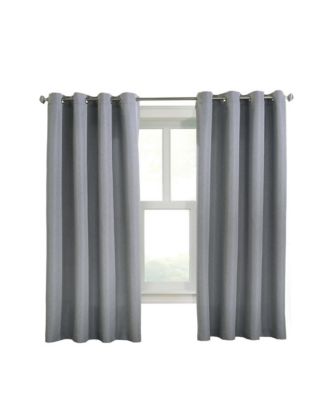 Margaret Light Filtering Provide Daytime Privacy Woven Textured Pattern Grommet Curtain Panel 52" x 108" Grey