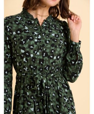Women's Luna Long Sleeve Button Midi Dress