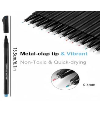 60 Colors Colorful Pens Fine Tip, Fineliners, Fine Point, Journaling Markers for Drawing, Note Taking, No Bleed, Art Projects Supplies