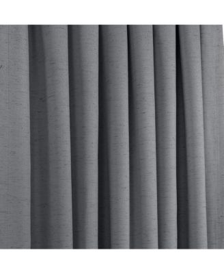 Commonwealth Ventura Tab Top Curtain Panel Pair Window Dressing each - 78x84", Dark Grey