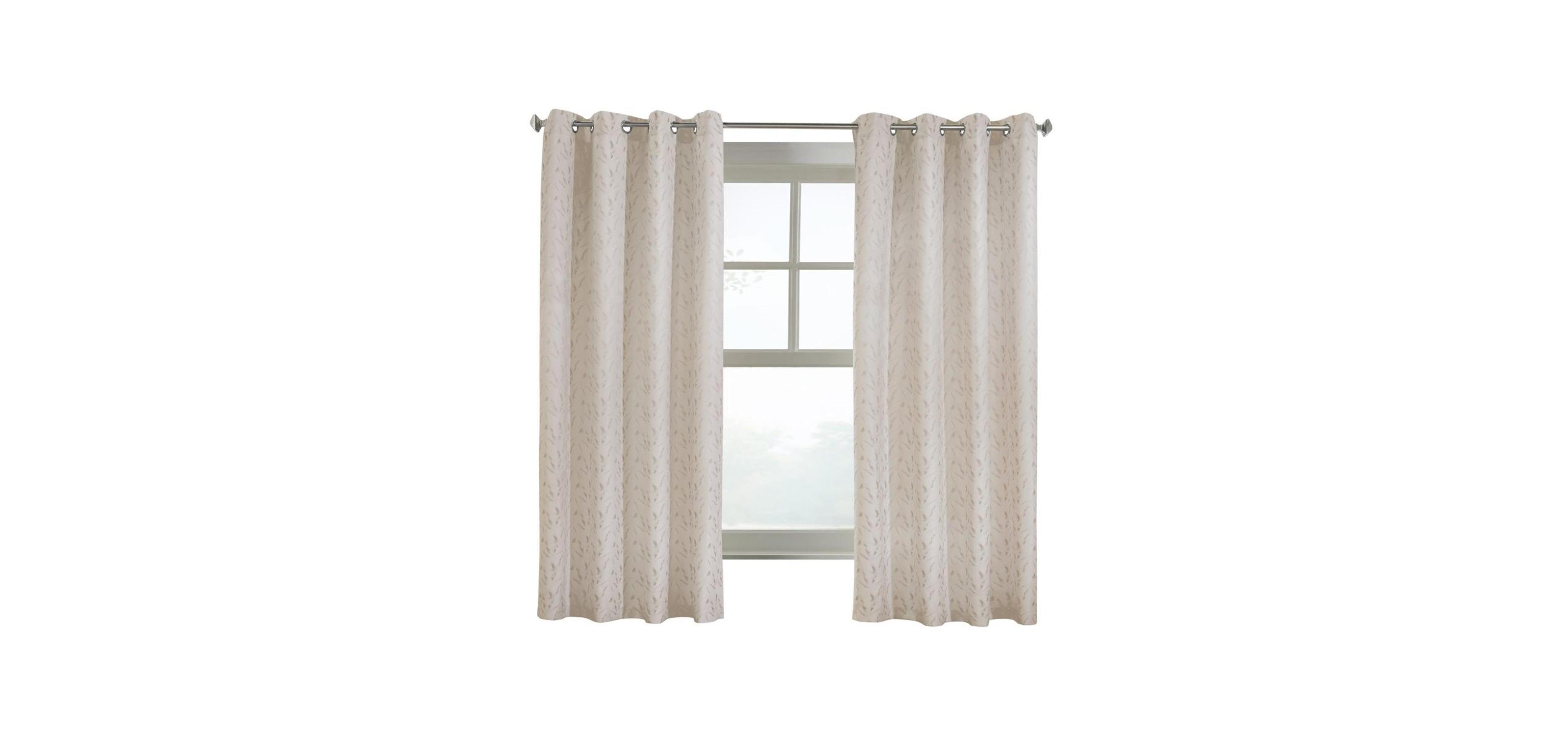 Commonwealth Home Fashions Arcadia Grommet Curtain Panel Window Dressing - 52x108", Off-white