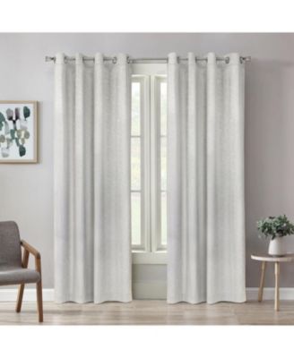 Bristol Room Darkening UV Protecion Grommet Curtain Panel for Windows 52" x 95" White