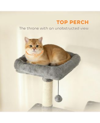 Multi-Level Cat Tree with 2 Condos, 80" Tall Cat Tower for Indoor