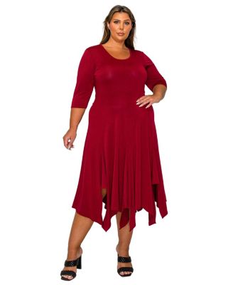 Plus Size Shay Handkerchief Hem Dress