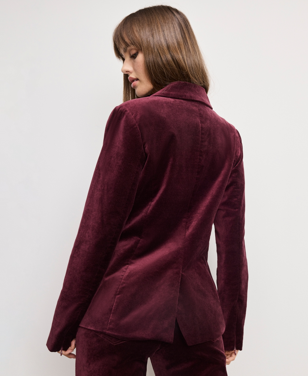 Good American Women's Long Sleeve Velvet Sculpted Blazer, Regular And Plus Size In Animal Print