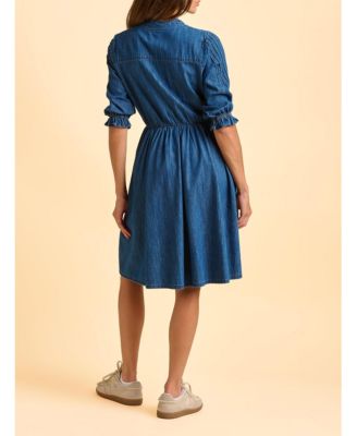 Women's Icylyn 3/4 Sleeve Round Neck Midi Dress