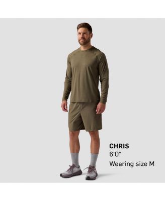 Men's Destination Long-Sleeve Crew Top Performance Shirts Long Sleeve