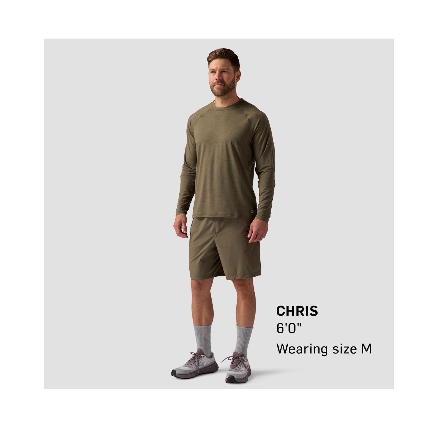 Men's Destination Long-Sleeve Crew Top Performance Shirts Long Sleeve