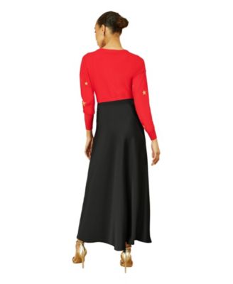 Women's Smart Satin Midi Skirt