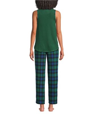 Women's Brushed Cozy Waffle Jersey 3 Piece Pajama Set - Tank Top Pant and Robe
