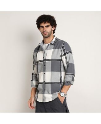 Men's Coin Grey Overlap Buffalo Shirt