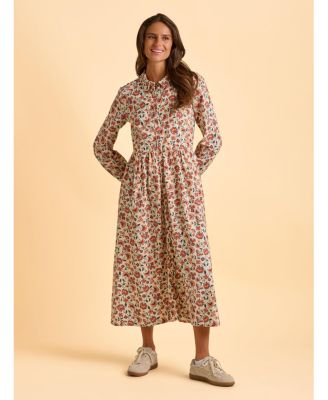 Women's Bella Long Sleeve Shirt Midi Dress