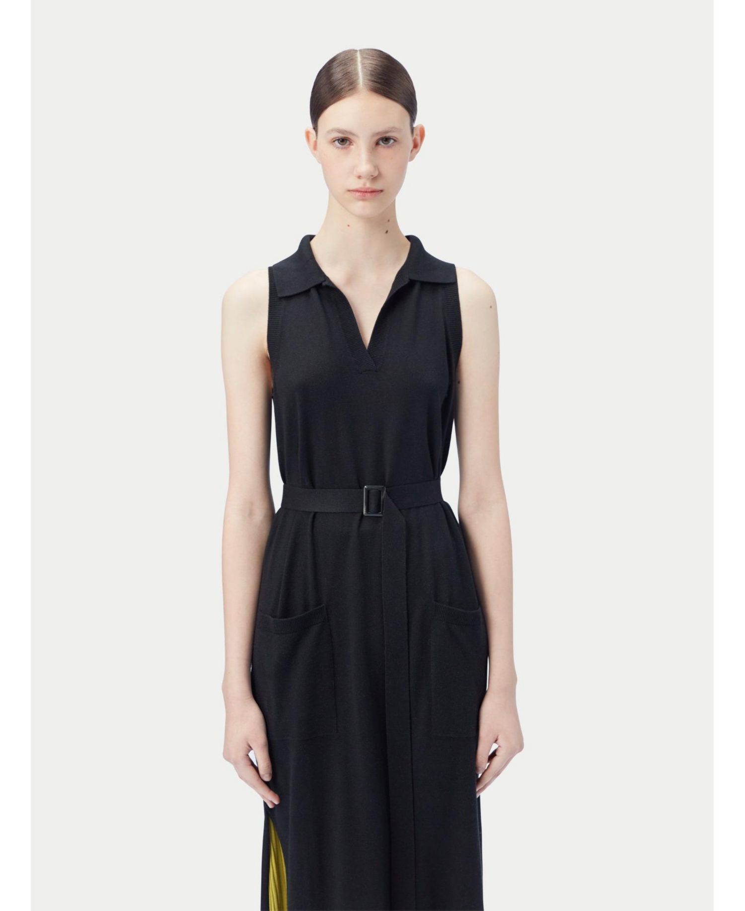 Women's Sleeveless Silk Cashmere Polo Dress