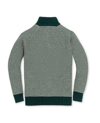 Boys Organic Long Sleeve Half Zip Raglan Ski Sweater