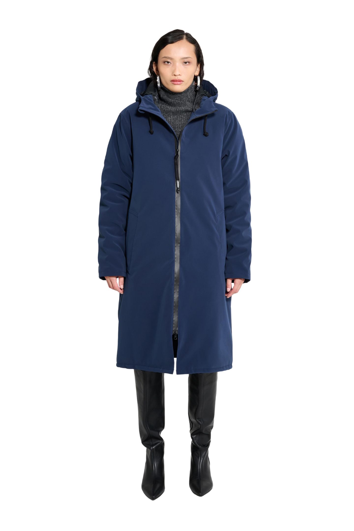 Мужское пальто Stutterheim Men-Stockholm Long Matte Winter, цвет: Тёмно-синий — фото 5