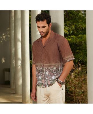 Men's Ash Brown Indie-Ombre Oversized Shirt